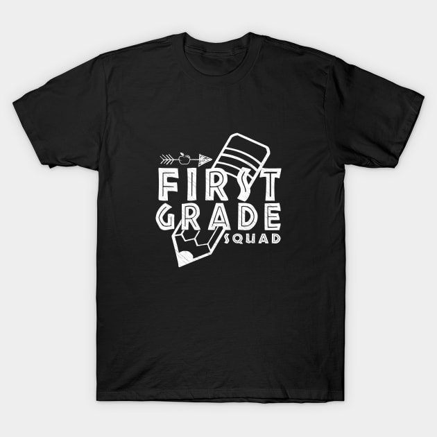 First Grade Squad Back to School Teacher T-Shirt by mohazain